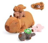 Shownicer Capybara - Lot de 5 peluches kawaii - Coussin en peluche Capybara - Cadeau pour adultes et enfants de 3 ans et plus
