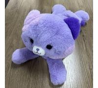 shownicer Coussin chauffant en peluche chat 0,75 kg - Doudou chauffant chat - Remplissage de lavande - Peluche lestée - Cadeau pour adultes et enfants de 3 ans et plus (40 cm, violet)