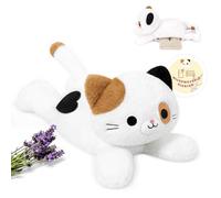 shownicer Coussin chauffant en peluche chat amovible