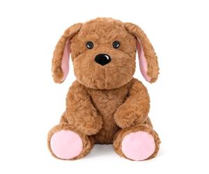 shownicer Coussin chauffant en peluche pour chien 0,8 kg - Doudou chauffant au micro-ondes - Cadeau pour adultes et enfants de 3 ans et plus - Rose - 25 cm
