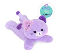 Shownicer Coussin Thermique en Peluche Chat 0,75KG - Animal de Compagnie Chauffant - Chat en Peluche - Remplissage Lavande - Chauffage au Micro-ondes - Peluche Chauffeuse pour Adultes et Enfants de 3