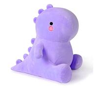 Shownicer Dinosaure Peluche Oreiller Kawaii - Jouet Animal Poupée Coussin Cadeau pour Enfants Filles 3+ Ans (Violet, 25cm)