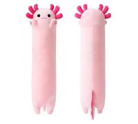 shownicer Peluche Axolotl Oreiller, Kawaii Axolotl Jouet doux, Animaux de Peluche, Poupée de Peluche, Cadeau pour Enfants Fille 3+ Ans (Rose, 90cm)