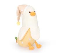 Shownicer Peluche Canard Banane Doudou Canard Peluche Kawaii Canard Coussin Jouet Oreiller à Lancer Cadeau pour Adultes Enfants 3+ Ans (Jaune, 50cm)