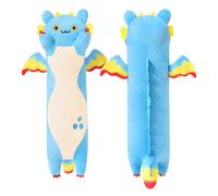 Shownicer Peluche Dragon Chat - Oreiller en Peluche Dragon Chat - Jouet en Peluche - Cadeau pour Enfants et Adultes de 3 Ans et Plus (Bleu, 50 cm)