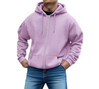 shownicer Sweat Zippé Homme Sweats à Capuche Hoodie Sportswear Veste A Violet L