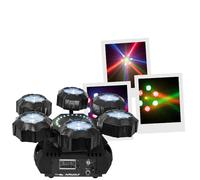 Showtec Airwolf - Multi-effets lumineux - 6x LED 8W RGBW, stroboscope, laser rouge/vert