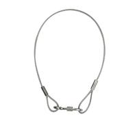 Showtec Élingue de sécurité VBG-70, 50 cm - 4 mm - Certifié VBG-70 - Câble de sécurité audio professionnel - Compatible avec haut-parleur, casque audio et microphone