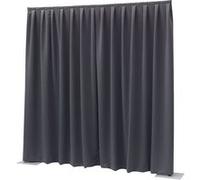 Showtec P&D Curtain Dimout 300x400 Pipe & Drape rideau plissé gris foncé