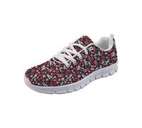 Showudesigns Baskets de sport tendance à lacets pour femme - Chaussures de course avec impression galaxie, Style 2, 38 EU