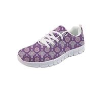 Showudesigns Baskets de sport tendance à lacets pour femme - Chaussures de course avec impression galaxie, Style 6, 37 EU