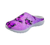 Showudesigns Casual Home House Pantoufle pour femme Motif chien - Bleu - Papillons, 39 EU