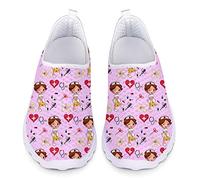 Showudesigns Chaussure de Sport Tennis Femmes Baskets infirmière Running Sneakers Enfiler Chaussure Infirmier Randonnée légères Maille Casual Slip on Taille 39 EU Rose
