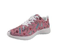Showudesigns Chaussures de Course Femme Fitness Baskets Infirmier Médecins Running Sneakers Classic Baskets Basses Mixte Adulte Rose