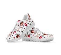 Showudesigns Chaussures de course pour homme et femme Noir Pointure 36-42 - - Cœur blanc, 38 EU