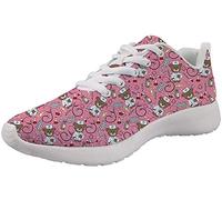Showudesigns Femme Basket Mode Chaussures de Sports Course Sneakers Cartoon Nurse Bear Fitness Gym athlétique Multisports Outdoor Casual (Rose, 37 EU)