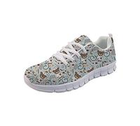 Showudesigns Femme Basket Mode Chaussures de Sports Course Sneakers Fitness Gym athlétique Multisports Outdoor Casual - infirmière Ours Gris