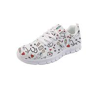Showudesigns Femme Basket Mode Chaussures de Sports Course Sneakers Fitness Outdoor Run Shoes Running Respirantes Athlétique Multicolore Respirante Infirmier Modèle - 41 EU