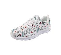 Showudesigns Femme Basket Mode Chaussures de Sports Course Sneakers Fitness Outdoor Run Shoes Running Respirantes Athlétique Multicolore Respirante Infirmier Modèle - 40 EU