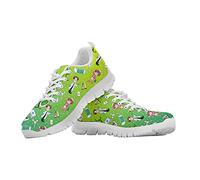 Showudesigns Femmes Baskets infirmière Chaussures de Marche Baskets Chaussures de Course sur Route Chaussures à Lacets Light Stepper Printemps été Dentiste Sneaker 40 Vert