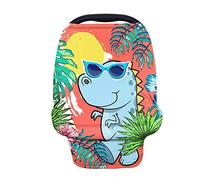 Showudesigns Housse de siège de voiture dinosaure pour nouveau-né - Housse de siège auto pour bébé fille - Écharpe d'allaitement, poussette, chaise haute, couverture de chariot de courses