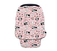 Showudesigns Housse de siège de voiture pour chaise de bébé/allaitement, écharpe d'allaitement pour fille/bébé, housse de siège de voiture, auvent extensible et doux