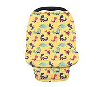 Showudesigns Housses de siège de voiture extensibles pour bébé garçon et fille avec imprimé dinosaure pour allaitement, écharpe infini pour siège de voiture, housse de chaise haute