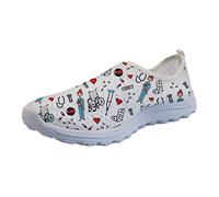 Showudesigns Infirmier Chaussures de Sport à Enfiler pour Femme Chaussures de Sport Baskets Mesh Basses Fitness Femme Chaussure Running Glisser sur
