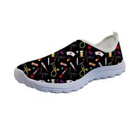 Showudesigns Infirmier Dames Chaussures de Sport Running Basket Femme Course Entraînement Fitness Tennis Respirantes Enfiler Tennis Sneakers EU 39