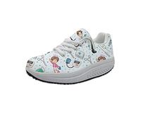 Showudesigns infirmière Baskets Femmes Compensees Chaussure de Sport Gym Fitness Respirantes Mode Sneakers Minceur Chaussures Basses Plateforme Talon de 5 cm