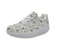 Showudesigns infirmière Baskets Mode Compensées Sneakers Chaussures pour Femme Infirmier Minceur Chaussures Respirantes Gym Fitness 41 EU