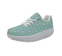 Showudesigns infirmière Chaussures de Sport À Lacets Talons Compensés Femmes Dames Plateforme Baskets Mode Wedges Sneakers Femmes Minceur Chaussures 39