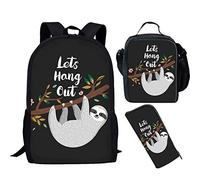 Showudesigns Sac à dos bleu avec animaux sous-marins pour petites filles et garçons, Paresseux laissez sortir, Taille unique, Sac à dos enfant