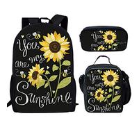 Showudesigns Sac à dos bleu avec animaux sous-marins pour petites filles et garçons, Tournesol You Are My Sunshine, Taille unique, Sac à dos enfant