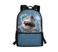 Showudesigns Sac à dos d'école pour garçons et filles 8-12 ans avec poche latérale, gris souris, taille unique