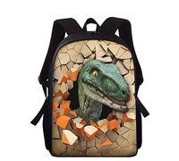 Showudesigns Sac à dos pour enfants avec porte-bouteille d'eau - Sac d'école maternelle - Sac à livres pour garçons, Dinosaure 3d-2, Taille unique, Sac à dos enfant