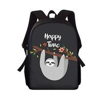 Showudesigns Sac à dos pour enfants avec porte-bouteille pour filles sac d'école préscolaire maternelle Bookbag garçons, Bradipo Happy Time, Taglia unica, Sac à dos pour enfant