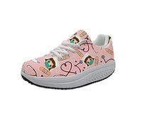 Showudesigns Travail infirmière Mode Compensées Basket Femmes Minceur Chaussures Sneaker