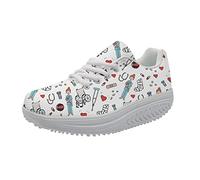 Showudesigns Travail infirmière Mode Compensées Basket Femmes Minceur Chaussures Sneaker