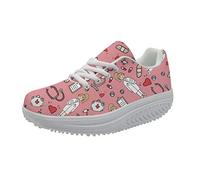 Showudesigns Travail infirmière Mode Compensées Basket Femmes Minceur Chaussures Sneaker