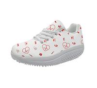Showudesigns Travail infirmière Mode Compensées Basket Femmes Minceur Chaussures Sneaker