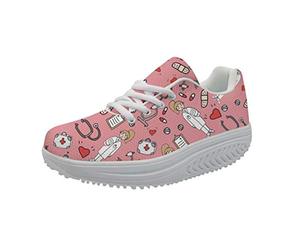 Showudesigns Travail infirmière Mode Compensées Basket Femmes Minceur Chaussures Sneaker
