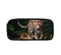 Showudesigns Trousse à crayons léopard pour filles et garçons - Trousse à stylos portable pour enfants du primaire moyen - Fournitures scolaires pensonalisées - Imprimé animal guépard