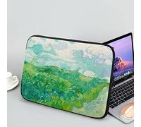 Showudesigns Van Gogh Housse fine pour ordinateur portable de 17 po, motif champ de blé vert, idéal pour les amis, étui de transport printanier 230317BZ14UK01113