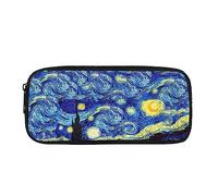 Showudesigns Van Gogh Trousse à crayons avec fermeture éclair pour étudiant et enfant Motif nuit étoilée Bleu