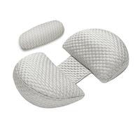 ShowyLive Coussin de Grossesse en Forme de U pour Dormir Coussin d'allaitement Coussin de Maternité Oreiller de Grossesse avec la Couverture remplaçable et Lavable (Gris)