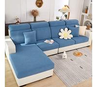 ShowyLive Housse Coussin Canapé Extensible Housse de Siège de Canapé pour 1 Place Canapé et Canape d'angle Protection Couvre pour Chaise Longue (1 Place,Tissage Bleu Foncé)