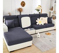 ShowyLive Housse Coussin Canapé Extensible Housse de Siège de Canapé pour 2 Place Canapé et Canape d'angle Protection Couvre pour Chaise Longue (2 Place,Tissage Bleu Marine)