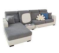 ShowyLive Housse Coussin Canapé Extensible Housse de Siège de Canapé pour 2 Place Canapé et Canape d'angle Protection Couvre pour Chaise Longue (2 Place,Tissage Gris)