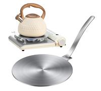 shoxil Plaque d'adaptation à induction de 24 cm - Plaque d'adaptation universelle pour cookies non magnétiques - Plaque en acier inoxydable durable avec poignée amovible